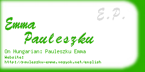 emma pauleszku business card